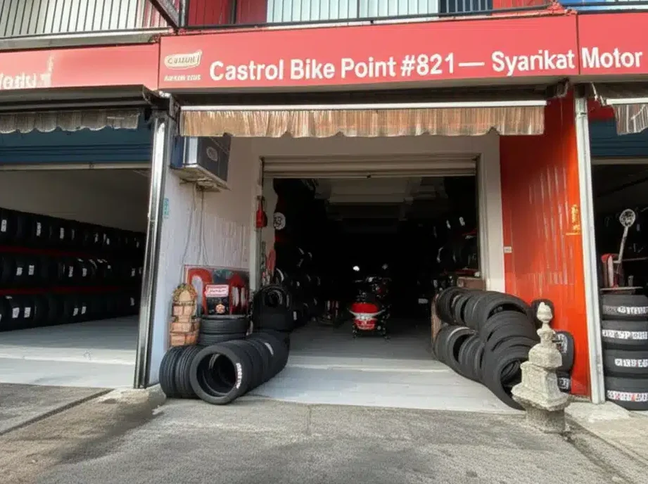 castrol bike point cheng heng kedai membaiki motor