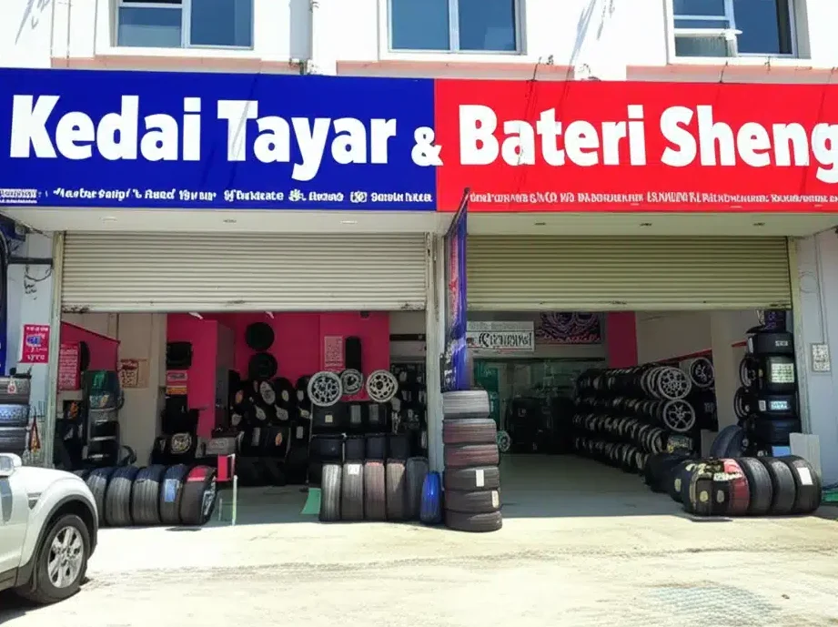 kedai tayar bateri sheng